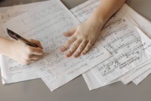 music exam hands on sheet music
